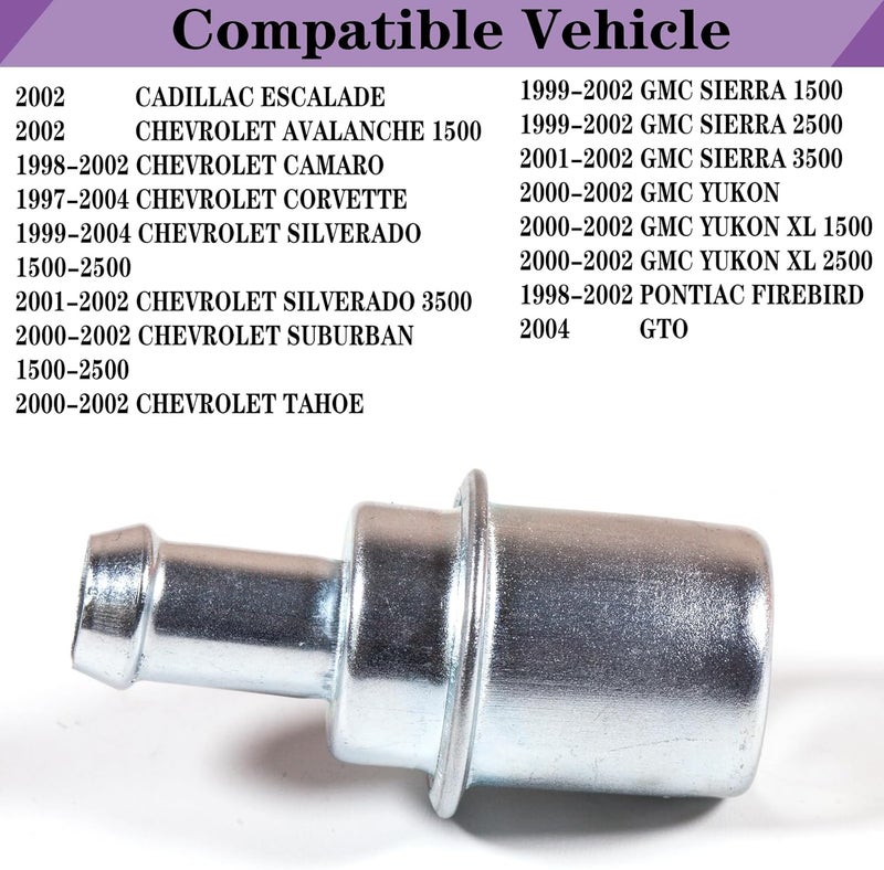 LYNSHINE 19313320 For Chevrolet Cadillac 3.8L4.3L4.8L 5.3L 5.7L 6.0L,Avalanche Camaro Corvette Silverado Chevy PCV Valve 1500-3500 Sierra1500-3500,Suburban1500-2500,Tahoe,Yukon,Pontiac Firebird,Gto 6.6L 8.1L - Image 2